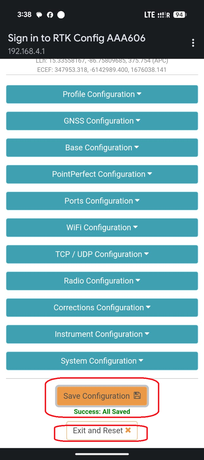Guardar configuración y reiniciar el equipo