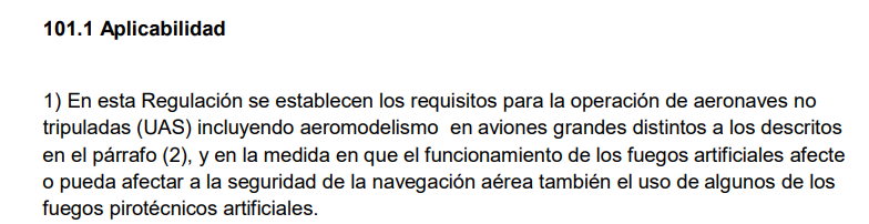 RAC 101.1 Aplicabilidad